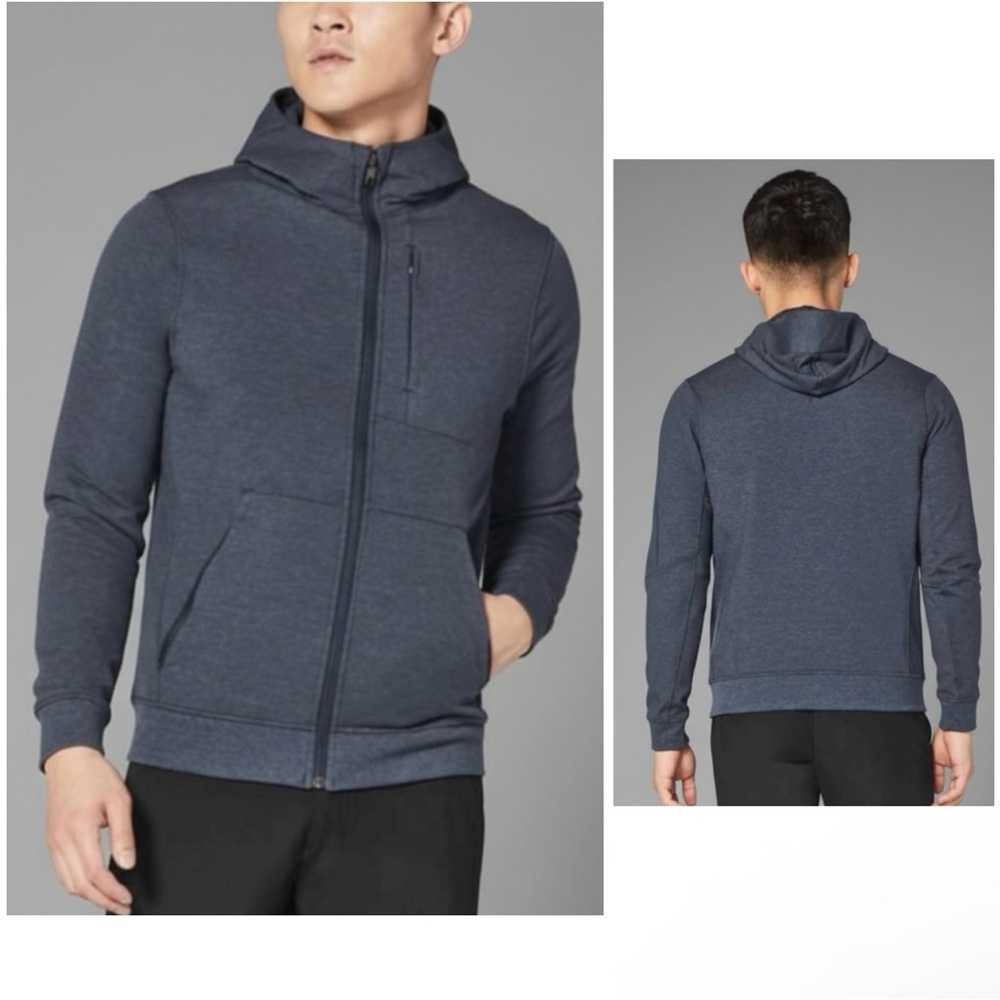 Lululemon Men's City Sweat Zip Up Hoodie Navy Blue Large